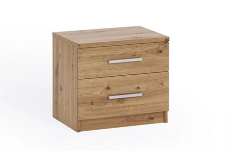 Schlafzimmermöbel-Set Rico Eiche artisan zeitloses Design Schlafzimmermöbel-Set geräumiger Schiebeschrank mit Spiegel