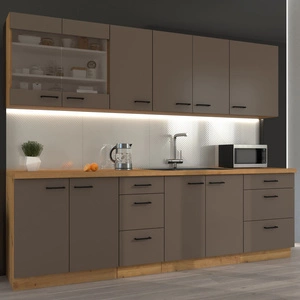 Rimini 260 cm Küchenmöbel Set einzigartiger Stil der Schränke passt zu jedem Stil Küche