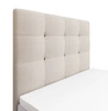 Boxspringbett Kingston 100x200 beige Bett im modernen skandinavischen Stil mit gepolstertem Kopfteil mit Kristallen Bett mit Staukasten