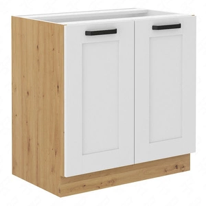 Stehender Küchenschrank mit Regal Luis 80 D 2F BB Schrank resistent gegen Dampf hohe Temperatur und Verschüttungen