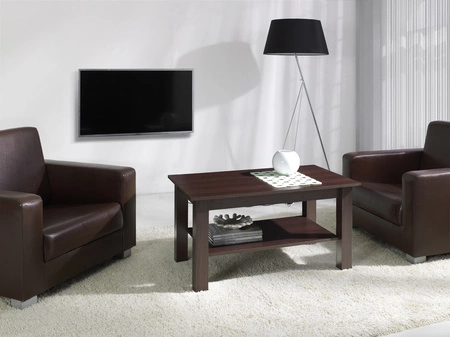 Couchtisch Texas T29 102 cm Kastanie Wenge modernes Möbeldesign Die Kanten des Couchtisches sind mit einem speziellen Furnier versehen