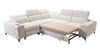 Ecksofa mit Schlaffunktion Penejos III Lux beige links bequemes Ecksofa für das Wohnzimmer mit ausziehbarem Fußteil Bettwäschecontainer