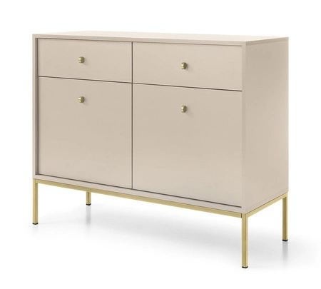 Möbelset Mono Beige Minimalistisches Design Wohnzimmermöbelset oder für das Wohnzimmer goldene Beine stilvoller Griff
