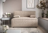 Brandon Schlafsofa beige modernes Design und breiter Funktionsstoff mit markanter Schlingenoberfläche