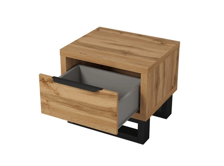 Schlafzimmermöbel-Set Halle S Eiche wotan universal Farben Schlafzimmermöbel-Set mit interessantem Design im Loft-Stil