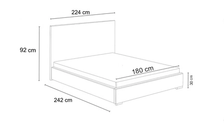 Polsterbett Palise 180x200 schwarz stilvolles Bett mit Bettzeugablage komfortables Kopfteil besticht durch sein elegantes Design