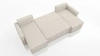 Ecksofa mit Schlaffunktion Rebenes U beige Universal-Ecksofa dreidimensionaler Stoff mit ausdrucksstarken Streifen Bettzeug-Container