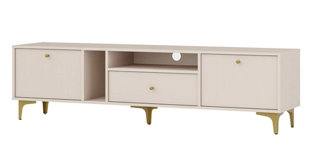 RTV Schrank Kioto I 180 cm beige eleganter Schrank in gedeckten Farben dezente Goldgriffe