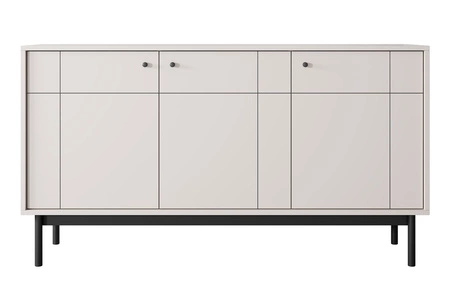 Modesta 154 cm Kommode beige schlichtes Design perfekte Kommode für Wohnzimmer oder Schlafzimmer im japanischen Stil hohe Holzbeine