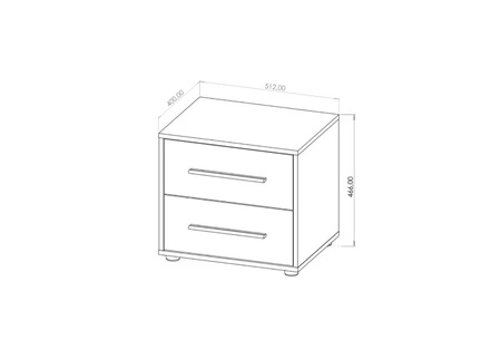 Maxione Nachttisch weiß eleganter Schrank mit Schubladen für das Schlafzimmer Funktionsmöbel in zeitlosem Design