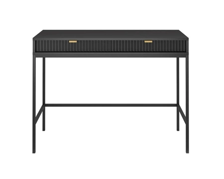 Konsolentisch Lovro Schwarz mit Schubladen Stilvolles und funktionales Möbelstück für Flur Wohnzimmer oder Büro