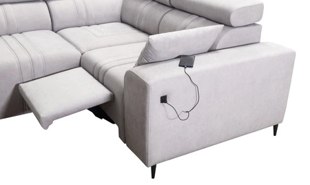 Ecksofa mit Schlaffunktion Castel II Lux braun rechtsseitiges bequemes Ecksofa für das Wohnzimmer mit komfortablem ausziehbarem Fußteil