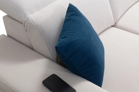 Ecksofa mit Schlaffunktion Kelly Sleek VIII grau rechtes Stilvolles Ecksofa für Wohnzimmer bietet Komfort beim Entspannen