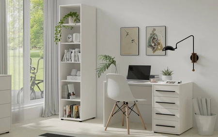 Bücherregal Maxione 45 cm weiß funktionelles Bücherregal ideal für Jugendzimmer oder Büro einfaches und universelles Design
