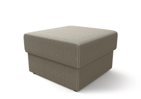 Fogu Pouffe elfenbeinfarben stilvolles Design Pouffe ideal zur Ergänzung einer Inneneinrichtung weicher Kordstoff mit markanten Streifen