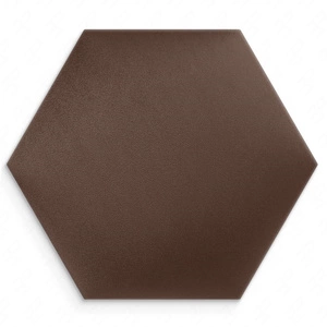Gepolstertes Paneel Hexagon 40x35 cm braun stilvolles Wandpaneel Veloursstoff modische Dekoration jedes Interieurs