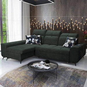 Ecksofa mit Schlaffunktion Buffalo grün links Funktionelles und stilvolles Ecksofa mit Bettkasten