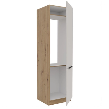 Soela 60 LO-210 2F Küchenschrank für Einbaukühlschrank Metallgriffe feuchtigkeits- und beschädigungsbeständiger Schrank