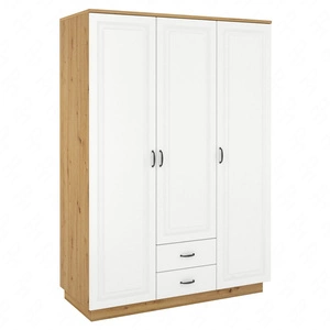 Scandi Kleiderschrank 180 cm artisan Eiche / weiß Funktionsmöbel klassisches Design idealer Kleiderschrank für Ankleidezimmer oder Schlafzimmer