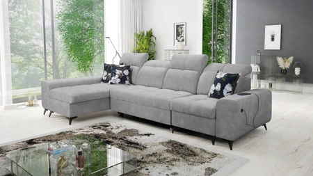 Ecksofa mit Schlaffunktion Buffalo XII grau linksseitig stilvolles und funktionelles Ecksofa mit Bettkasten