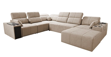 Ecksofa mit Schlaffunktion Tesalia VIII mint right komfortables Ecksofa für das Wohnzimmer mit innovativer Schiebefunktion der Rückenlehne