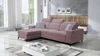 Ecksofa mit Schlaffunktion Kelly Sleek lavendelrosa linke geflochten bequem und funktional Ecksofa Bett für Wohnzimmer