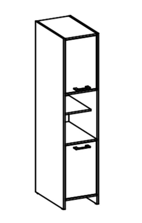 Badezimmersockel Mela 34 cm weiß / Eiche sonoma Badezimmersockel resistent gegen schädliche äußere Einflüsse