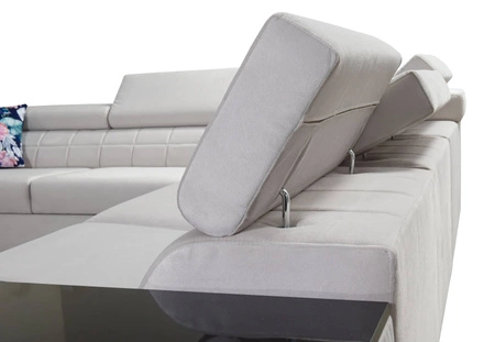 Ecksofa mit Schlaffunktion Belvi II braun rechte Ecke elegantes und ergonomisches Ecksofa für das Wohnzimmer praktische Ablage an der Seite