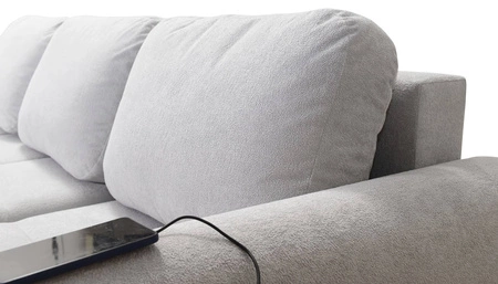 Ecksofa mit Schlaffunktion Zartes Puderrosa rechtsseitig stilvolles Design Ecksofa-Bett, das sich durch seine abgerundete Form auszeichnet