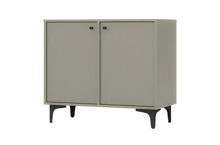 Möbel Kioto I Eukalyptus stilvolles Design Wohnzimmer Möbel elegante Möbel auf einem Metall schwarz Basis subtilen Griffe unterstützt