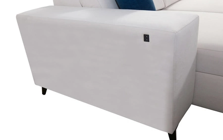 Ecksofa mit Schlaffunktion Kelly Sleek VII hellbraun rechts geflochten bequemes und funktionelles Ecksofa für Wohnzimmer