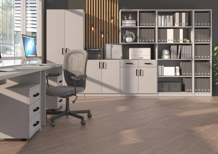 Makana Schreibtisch hellgrau stilvolles und funktionelles Möbelstück mit einer 28 mm Platte für das Büro, Arbeitszimmer oder Jugendzimmer