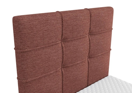 Boxspringbett Irvine 90x200 Ziegelstein stilvolles Bett mit Bettzeugablage und hohem Kopfteil besticht durch sein elegantes Design