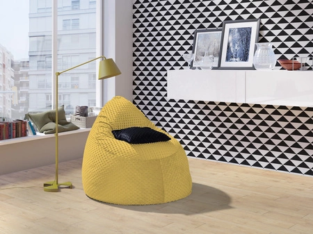 Ruhekissen gelb modernes Design Kissen aus weichem Minky-Stoff eingenähter Reißverschluss für einfache Reinigung