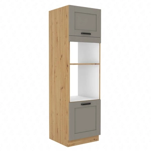 Linosa 60 DPM-210 2F Küchenschrank für Einbau-Mikrowelle und Backofen, dampf-, hitze- und spritzwassergeschützt