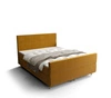 Boxspringbett Benet 180x200 Senfgelb moderner skandinavischer Stil mit charakteristischem Kopfteil Kontinentale Bett
