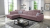 Ecksofa mit Schlaffunktion Kelly Sleek XI lavendel rosa linke Seite stilvolles und bequemes Ecksofa aus strapazierfähigem Webstoff