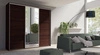 Verspiegelter Schiebeschrank Grande 277 cm Eiche sonoma chocolate modernes Design ABS-Finish und Aluminium-Türführungen
