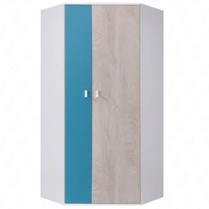 Eckgarderobe Niko weiß / Eiche / marine ideal für das Jugendzimmer funktionell und geräumig Originalfarben