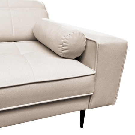 Ecksofa Samos grau Esche links modernes Design einfach und stilvoll Körper zu jedem Interieur Design verstellbare Kopfstützen passen