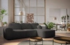 Ecksofa mit Schlaffunktion Arbon graphit rechte Ecke modernes Design mit markanter Form weicher Stoff
