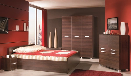 Kommode Maximus 100 cm Wenge modernes Möbeldesign Kommode Kanten mit ABS-Spezialfurnier