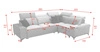 Ecksofa mit Schlaffunktion Kelly Sleek II grau Esche rechts elegantes Ecksofa für Wohnzimmer aus Webstoff