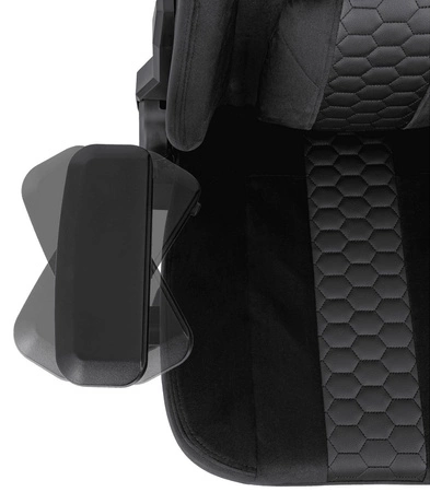 Gaming-Sessel Altimus Pro schwarz komfortabler Sitz aus strapazierfähigem Alcantara verstellbare Armlehnen und Rückenlehne stabiler Rahmen