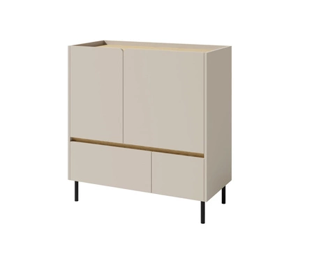 Möbelset Paguro sandbeige / Eiche geölt ideal für ein Jugendzimmer im trendigen Stil