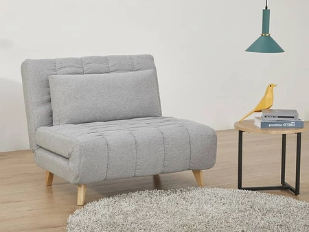 Billy Liegesessel hellgrau Schlichtes und modernes Design, das sich in jede Einrichtung einfügt Beine aus Buche