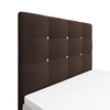 Boxspringbett Kingston 90x200 braun Bett im modernen skandinavischen Stil mit gepolstertem Kopfteil mit Kristallen Bett mit Staukasten