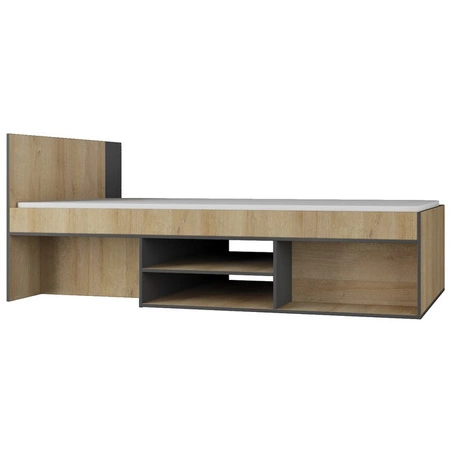 Nano Kindermöbel Set 2 graphit / Eiche riviera ideal für ein trendiges Jugendzimmer