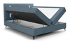 Boxspringbett Norco 180x200 blau stilvolles Bett mit Staukasten Beleuchtung im Kopfteil fügt eine einzigartige Note