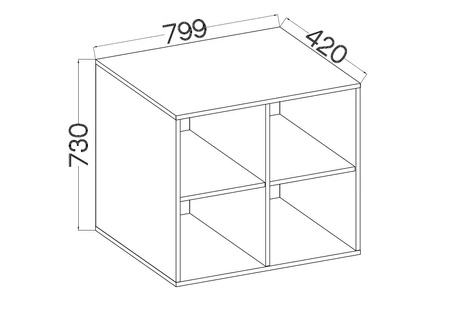 Hängeschrank Makana 80 cm hellgrau funktionelles Möbelstück für das Büro oder Jugendzimmer